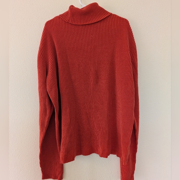 Vintage 100% Silk Valerie Stevens Coral Turtleneck Sweater Women's size M - Picture 3 of 8